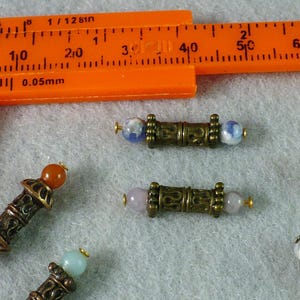 Dollhouse Scroll holder cryptex decorative filigree w/gemstones 1-12 scale occult collectible decoration Medieval Victorian Modern