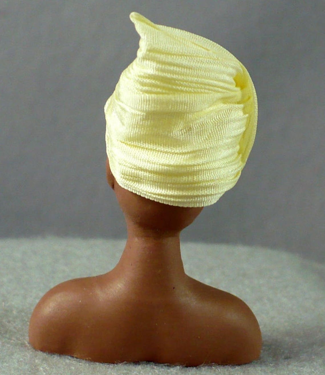 112 scale Miniature Silk Turban hat yellow silk Onion shaped Etsy
