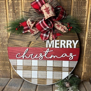 Merry Christmas Doorhanger Front Porch Decor 3D Decor, Christmas Wreath ...