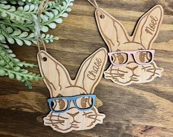Bunny Name Tags,Personalized Bunny Tags, Bunny Tags,  Easter Place Cards, Easter Bunny Place Cards, Easter Basket Tag, Personalized tags