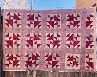 Pink Quilt *Free Shipping * Unique Quilt Vintage Quilt Top