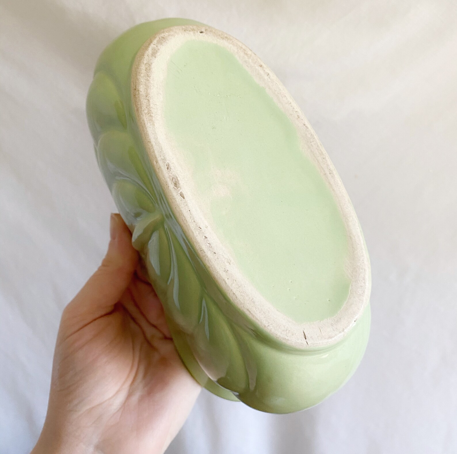 Vintage Green Tulip Shaped Vase / Mccoy Style Vase / Mid Etsy