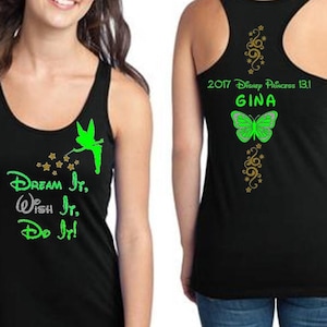 Tinkerbell Run Tank, Dream It, Wish It, Do It.