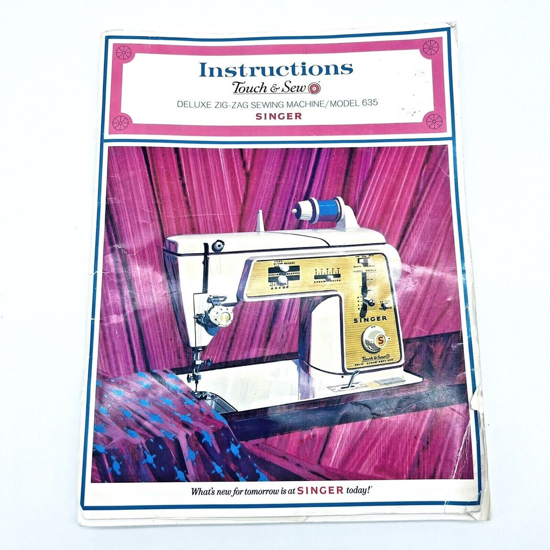 Singer Touch & Sew Deluxe Zigzag Manual Model 635 Etsy