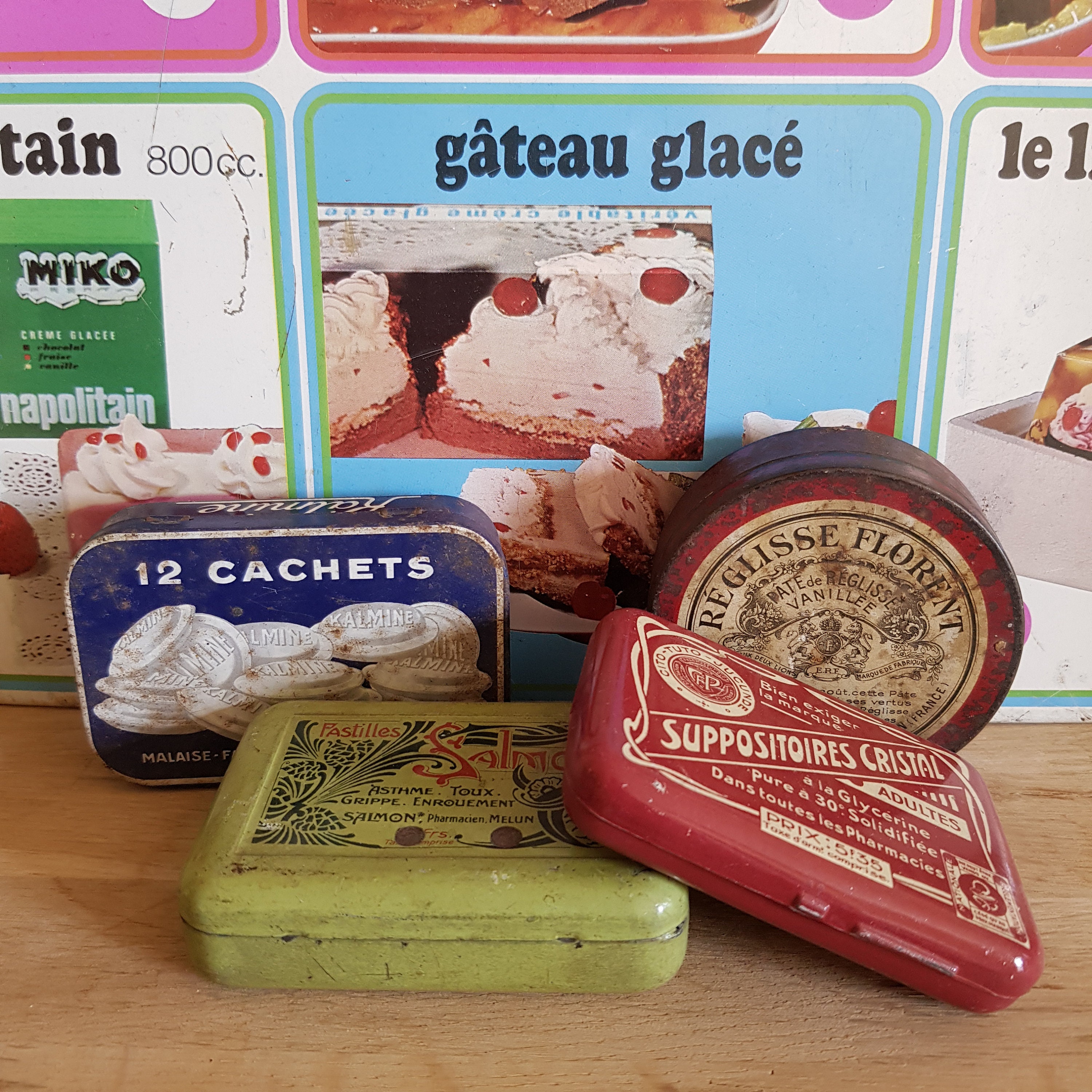 Lot de Boites en Métal Vintage