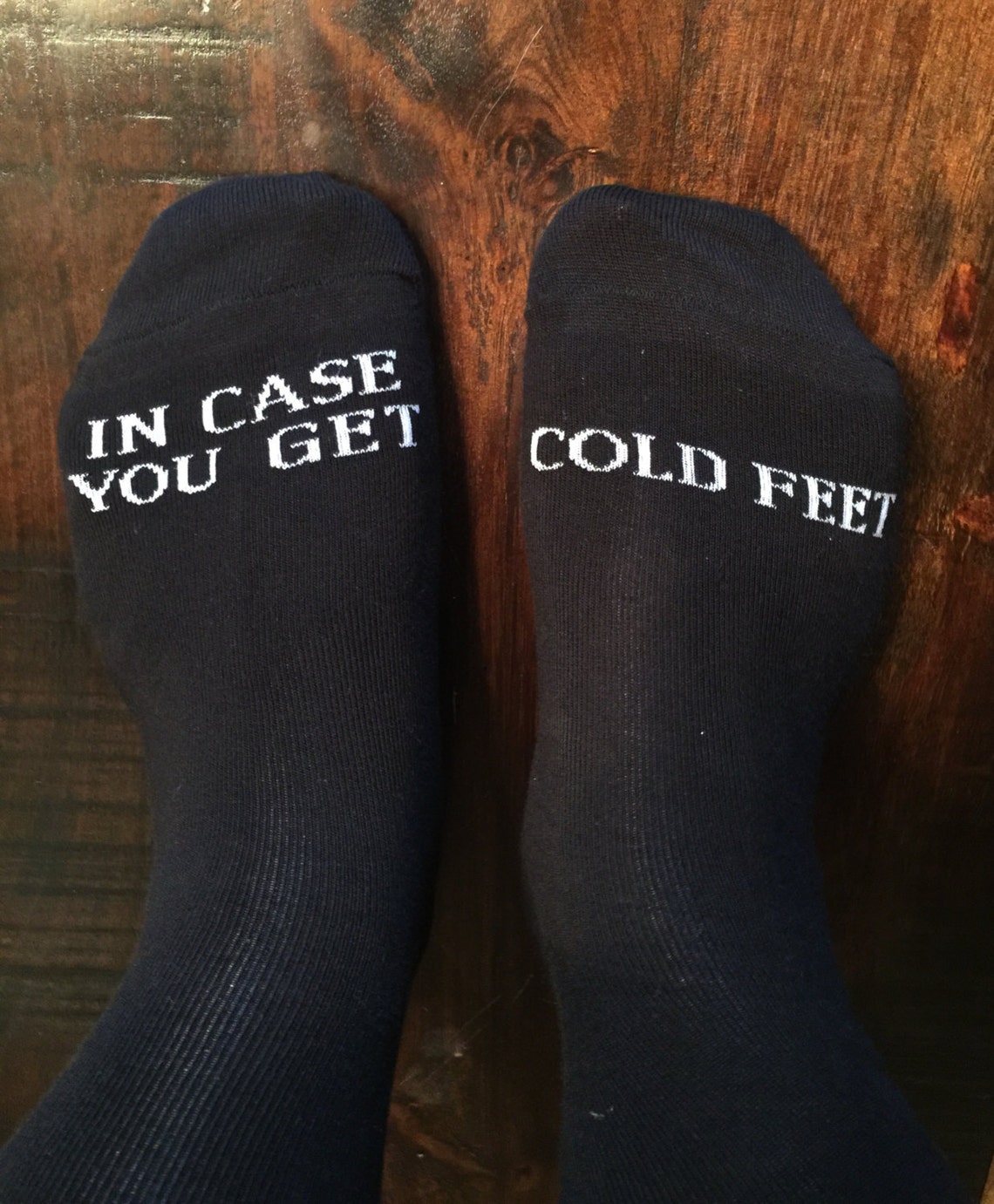 In Case You Get Cold Feet Socks Wedding Grooms Socks Cold Etsy