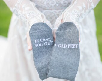 In Case You Get Cold Feet Socks Wedding Gift Grooms Socks | Etsy