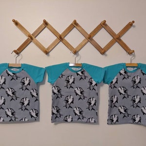 Whale Raglan Short Sleeve Tee