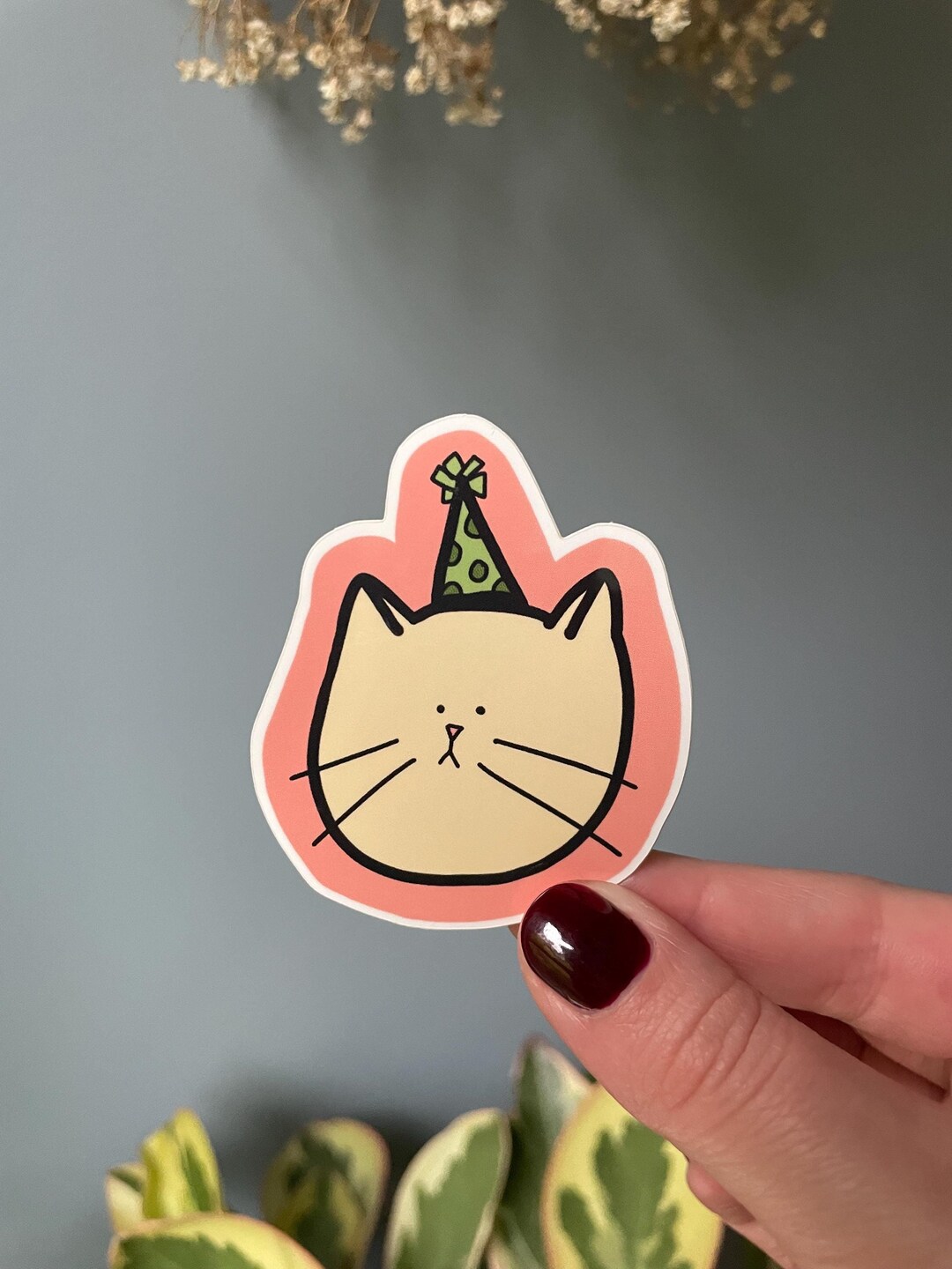 Birthday Cat Sticker! - Party Favor, Gift for Cat Lover - Etsy