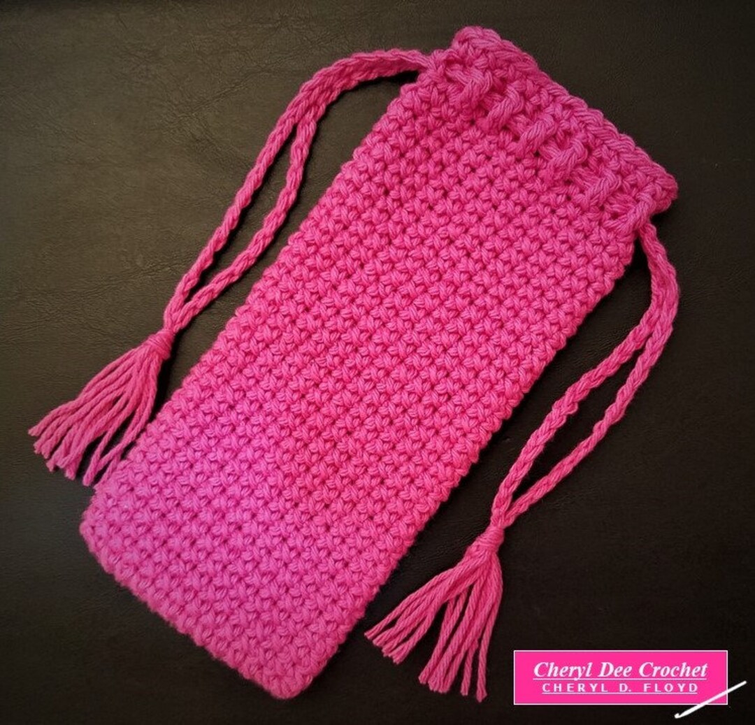 CROCHET PATTERN: Eyewear Pouch simple Spiral Easy Beginner