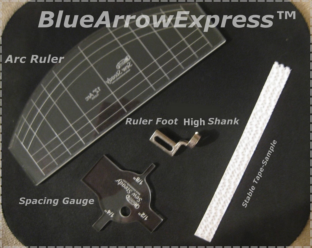 Free Motion Ruler Quilting Foot Set High Shank Fits Janome 1600P