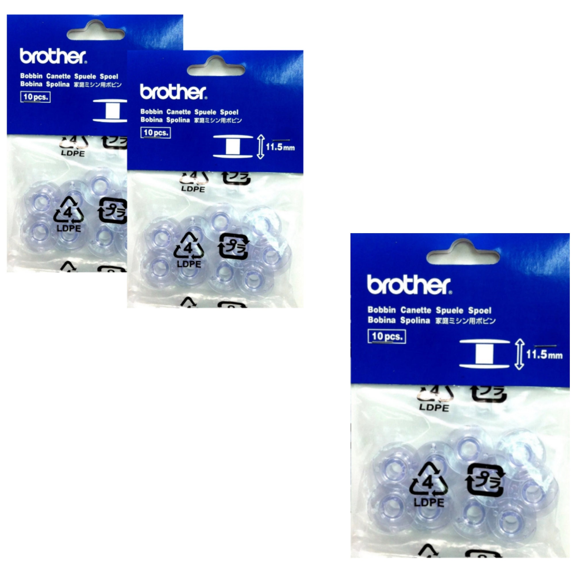 Brother Embroidery Machine Bobbins, White, Fits Entrepreneur Prox