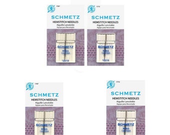 Schmetz Hemstitch/Wing Needles for Home Sewing Machines 120/19   or 100/16
