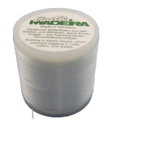 Madeira Elastic Invisible Knitting-in Yarn 220 yd for Cuffs, Collars, Waists