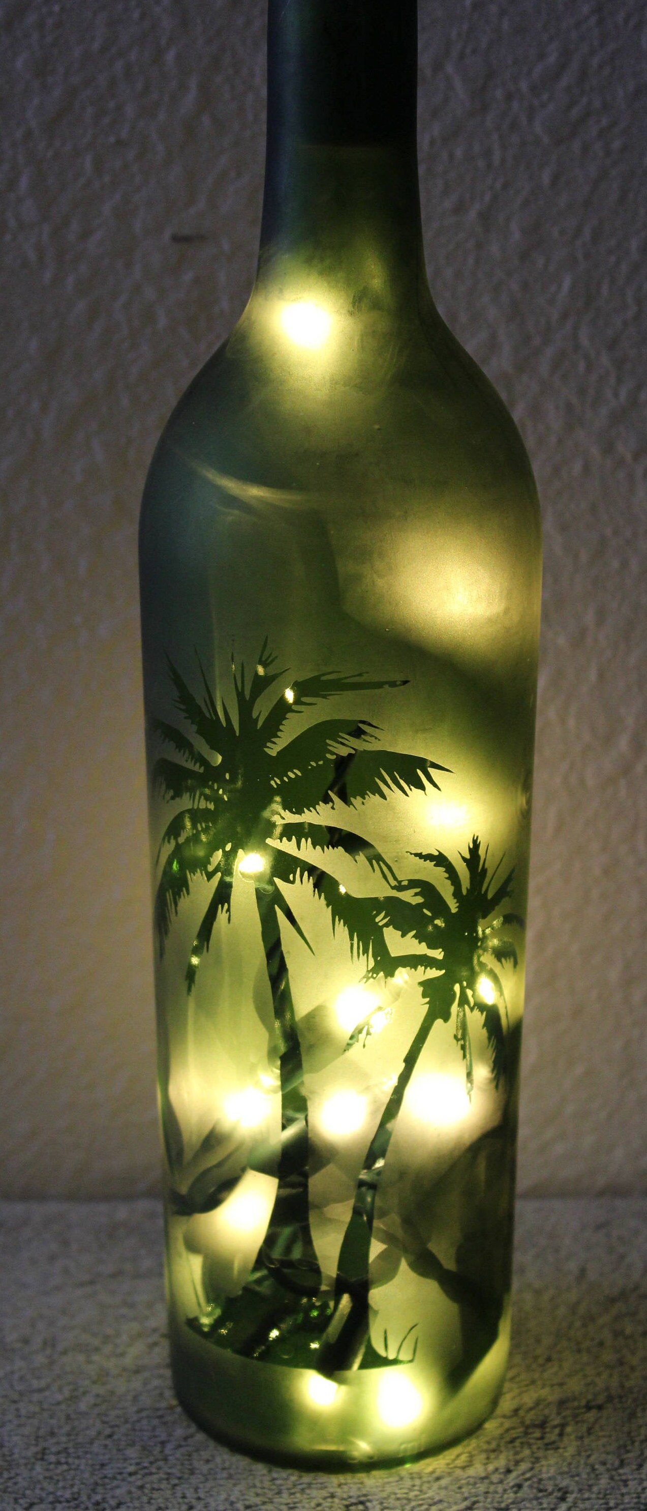 Lighted Etched Wine Bottles Etsy