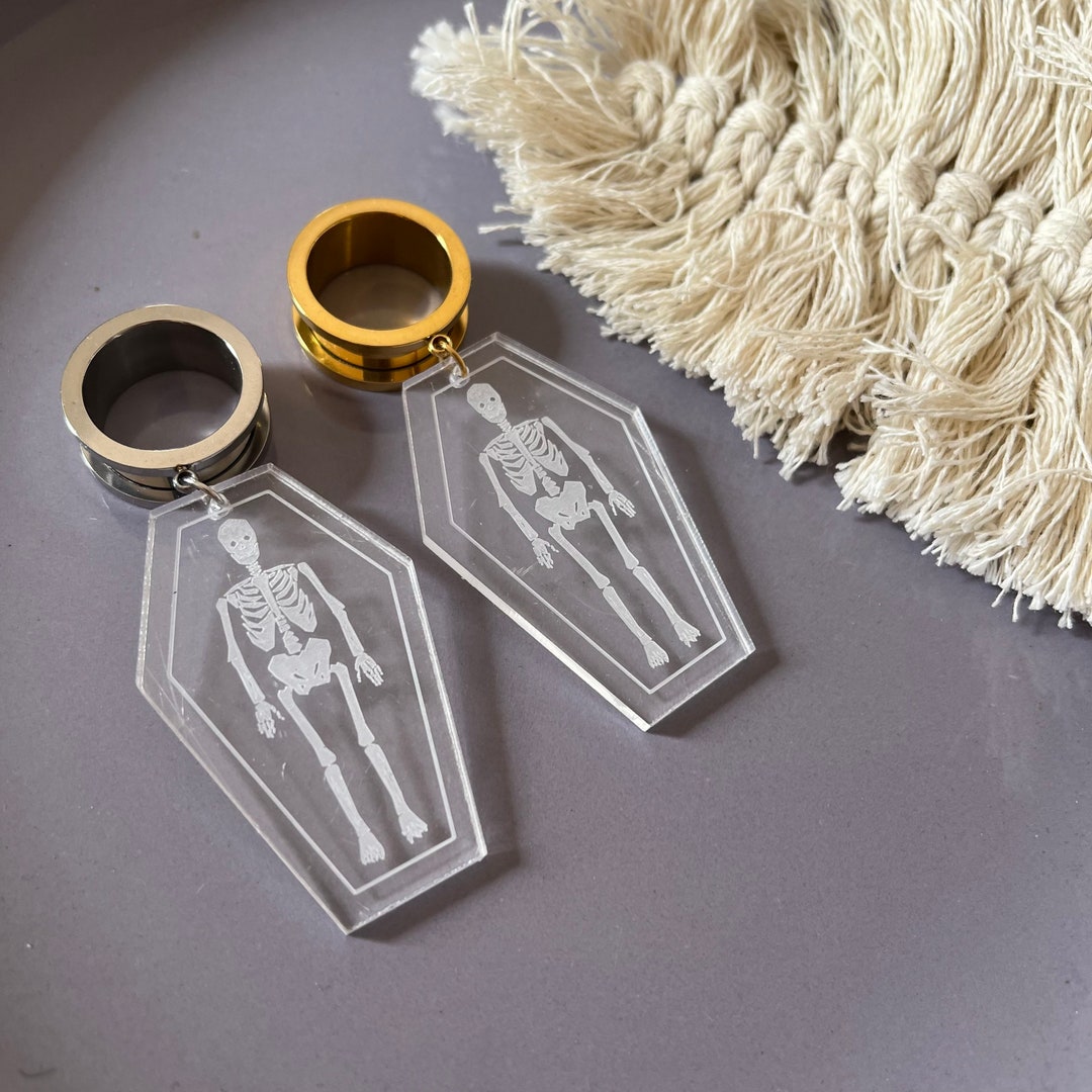 Ear Tunnels and Plugs Screw Back Tunnels Silver Gold Stainless Etsy