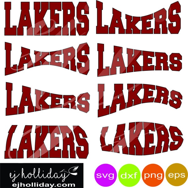 Lakers basketball Curved layouts svg eps dxf png  Digital Cutting Design- Instant Download- Vector File Graphic Design