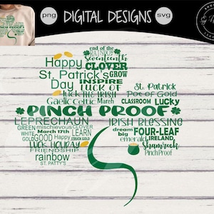 Pinch Proof St. Patrick&#39;s Day Shamrock Clover svg png sublimation designs | laser cut designs | cricut designs | commercial use
