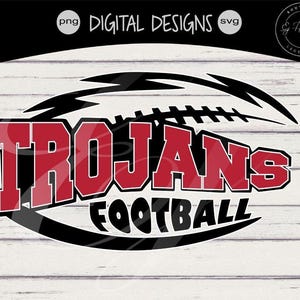 Trojans Football Layered Knockout fullington academy svg dxf eps png jpg jpeg Digital Cutting Instant Download Vector