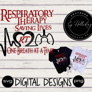 Respiratory Therapy life RT Therapist png svg Digital Cutting Design Instant Download Vector Graphic