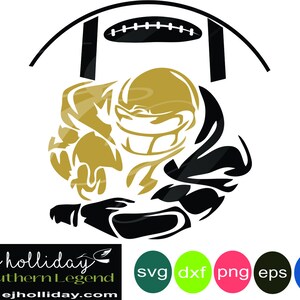 Football and player svg eps png dxf jpeg jpg digital cutting file