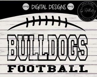 Bulldog Football highschool svg png Digital Design Instant Download Vector File Graphic Design Favorite School Team Mascot Spirit