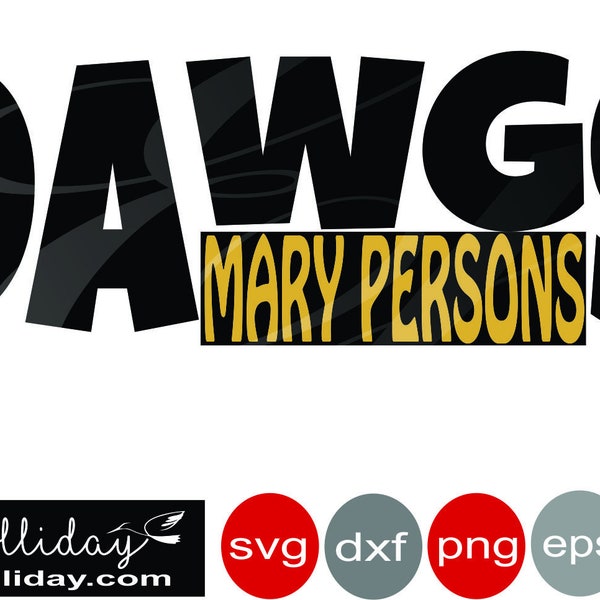 Dawgs Mary Persons 19 svg dxf eps png- Digital Cutting Design Vector~ Graphic