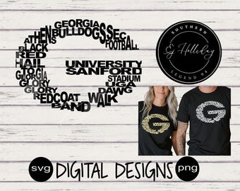 Bulldogs Georgia Football svg png arrows Digital Cutting Design- Instant Download-Vector File Graphic Design Team Mascot High School Sports