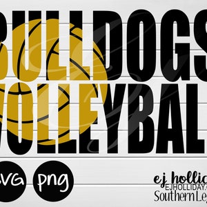 Bulldogs volleyball knockout comes in 7 colors svg  png- Digital Printing Cutting Design Vector~ Graphic