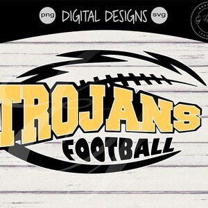 Trojans Football Layered Knockout fullington academy svg dxf eps png jpg jpeg Digital Cutting Instant Download Vector
