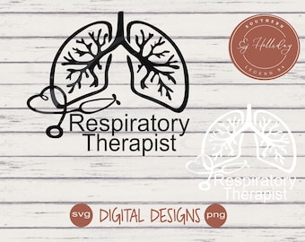 Respiratory Therapist Lung and  stethoscope png svg Digital Cutting Design- Instant Download Vector File Graphic Design