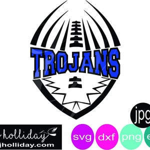 Trojans split football svg dxf eps png jpg jpeg Digital Cutting Instant Download Vector