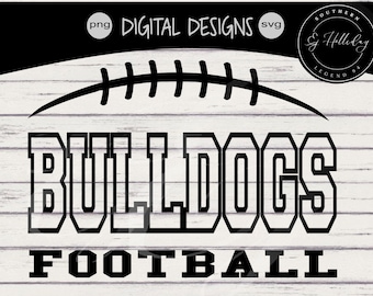 Bulldog Football highschool svg png Digital Design Instant Download Vector File Graphic Design Favorite School Team Mascot Spirit