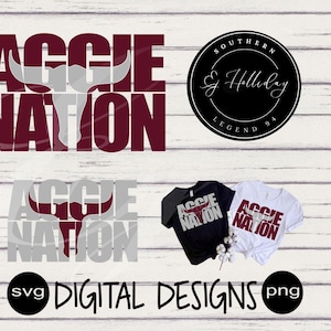 Aggie Nation team mascot knockout design High School Spirit design png svg Digital Design Adult Humor Prank