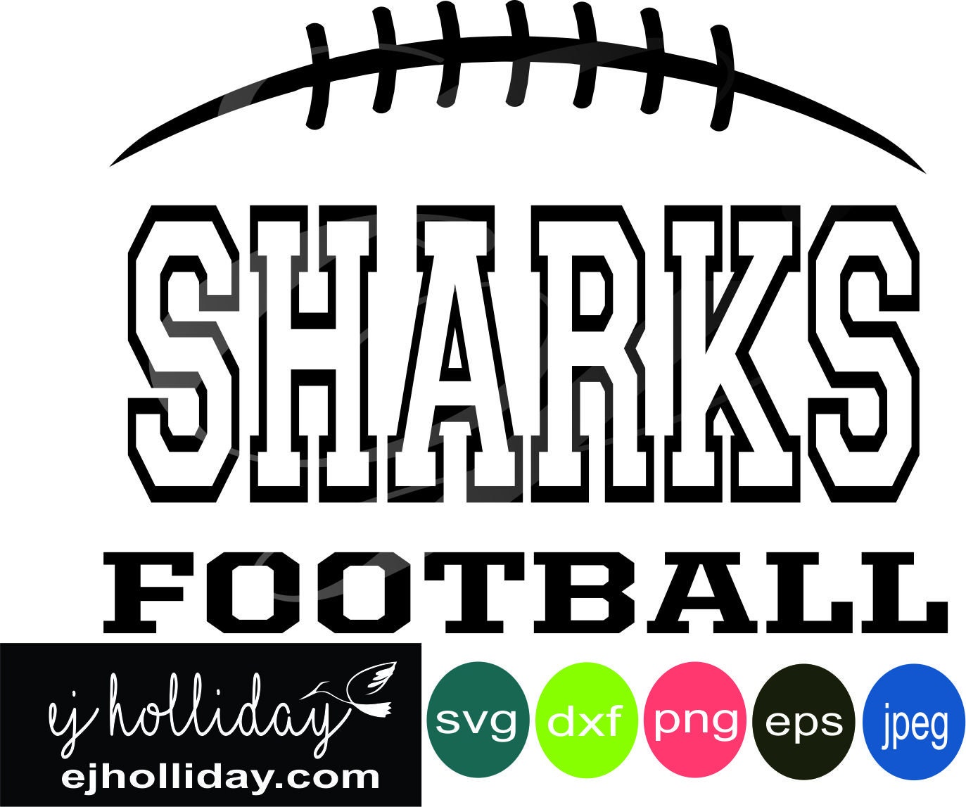 Sharks Football Digital Cutting File High School Sports svg | Etsy