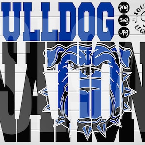 Bulldogs Nation with mascot Royal Blue svg png jpeg  Digital Cutting Design Instant Download Vector File Graphic