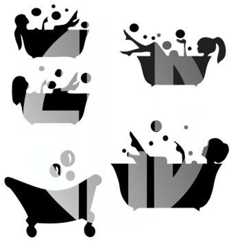Download Bubble Baths SVG DXF JPG Jpeg Digital Cutting File Tubs | Etsy