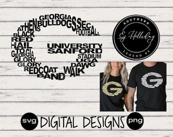 Bulldogs Georgia Football svg png arrows Digital Cutting Design- Instant Download-Vector File Graphic Design Team Mascot High School Sports