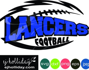 Lancers Football Layered Knockout high school svg dxf eps png jpg jpeg Digital Cutting Instant Download Vector