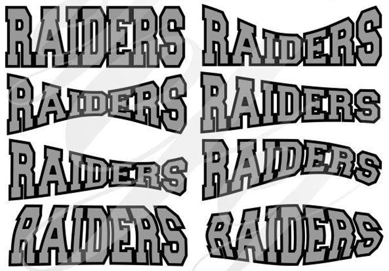 Alpharetta Raiders Curved Layouts Highschool SVG EPS DXF Digital Cutting Design Instant Download jpg pdf Vector File Graphic Design image 1