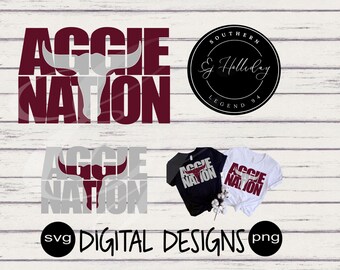 Aggie Nation team mascot knockout design High School Spirit design png svg Digital Design Adult Humor Prank