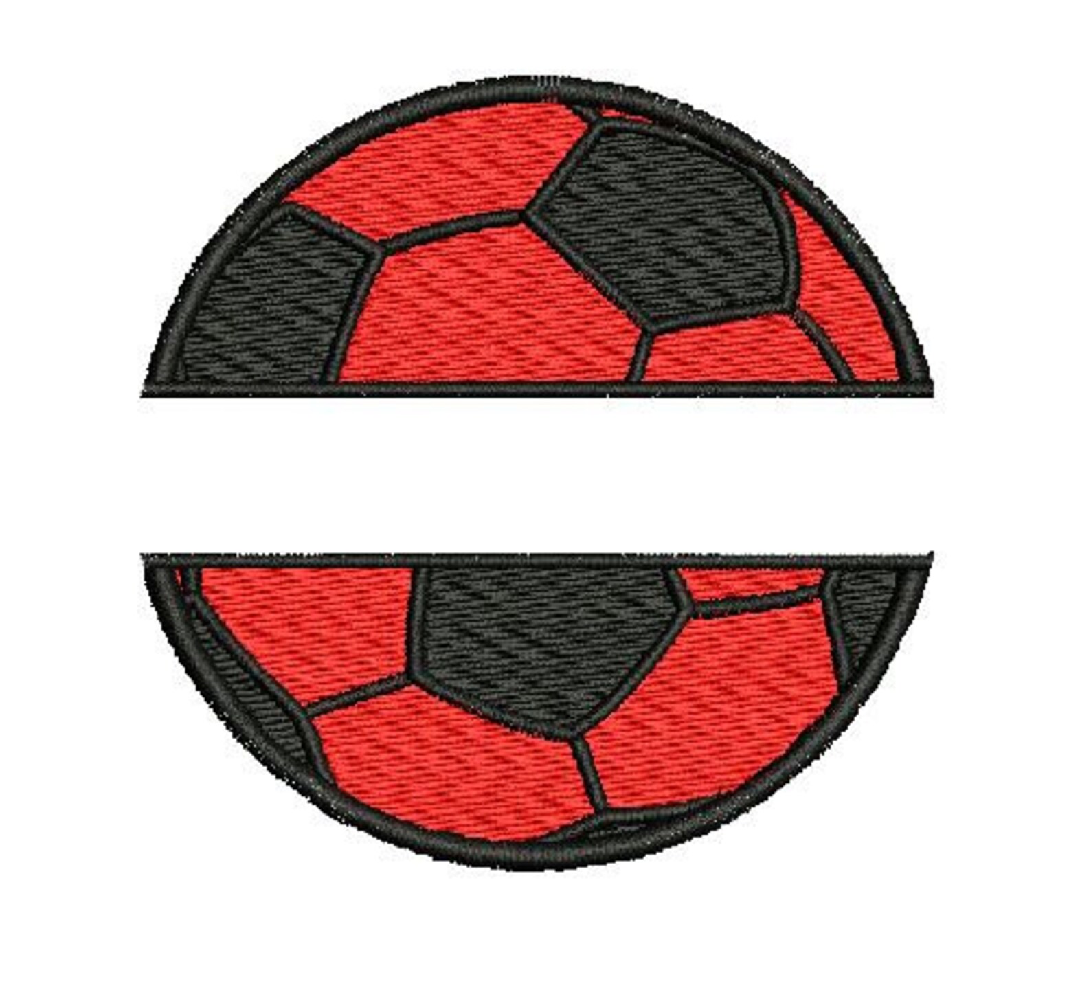 Soccer Ball Machine Embroidery Digital Split Design Pes Pec Etsy