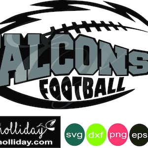 Falcons Football Layered Knockout high school svg dxf eps png jpg jpeg Digital Cutting Instant Download Vector