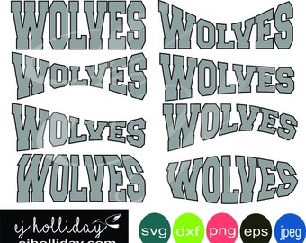 Wolves Curved design Layouts High school  Football Svg dxf png eps jpeg jpg  Digital Cutting Design