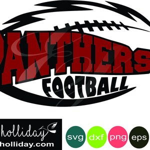 Panthers Football Layered Knockout high school svg dxf eps png jpg jpeg Digital Cutting Instant Download Vector