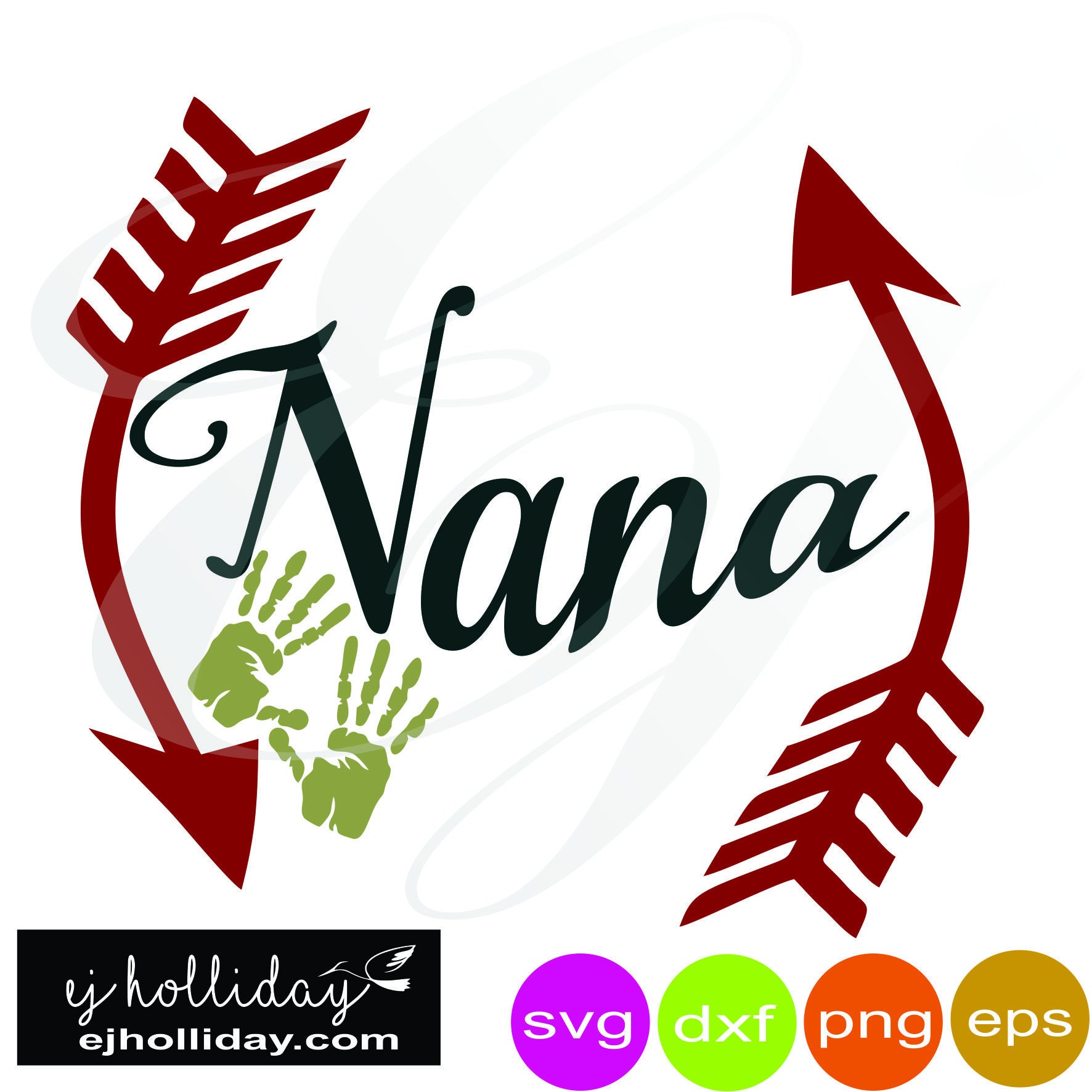 Nana Hands Svg Dxf Eps Png Arrows Digital Cutting Design- Instant