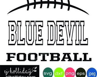 Blue Devil High school Football Split Design Dc svg dxf eps png jpeg jpg Digital Cutting Design- Instant Download-Vector File Graphic Design