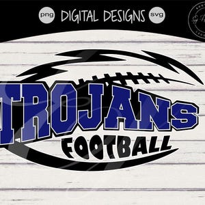 Trojans Football Layered Knockout fullington academy svg dxf eps png jpg jpeg Digital Cutting Instant Download Vector