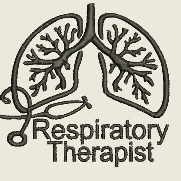 Respiratory Therapist Machine Embroidery Digital Split Designexp dst xxx jef sew pcs vp3 hus Pes Pec  4X4 5X7 and 8X8 Hoops