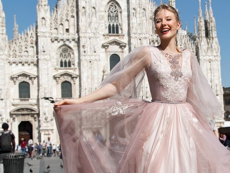 Wedding Dress Leya Fairy Wedding Dress Vintage Style Wedding Etsy